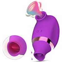  - Succionador de Clítoris con Lengua Estimulator - FIDECH 2 en 1 Juguetes para Pezones para Mujer pro 2- Masturbator con 7 Modos de Vibración